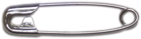 #1 Nickel Plated Safety Pins - Safety Pin (580x580), Png Download