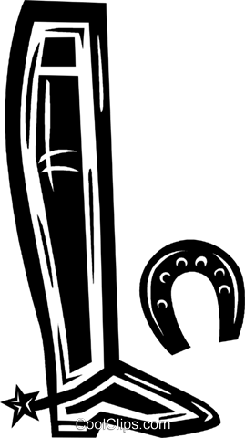 Horseshoe And Riding Boot Royalty Free Vector Clip - Royalty Payment (269x480), Png Download