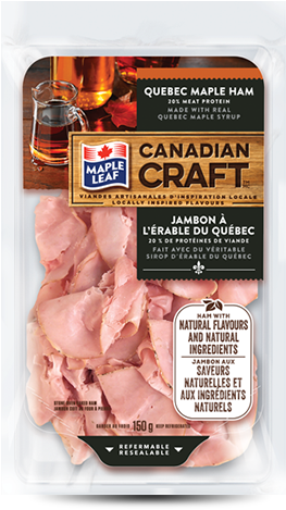 Maple Leaf Canadian Craft™ Québec Maple Ham Sliced - Maple Leaf Foods Canadian Craft (500x500), Png Download