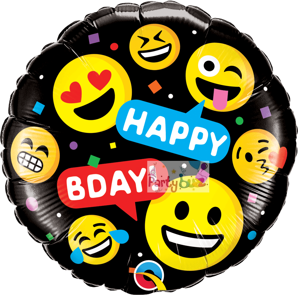 Emoji Funny Faces Foil Birthday Balloon - Duck Dynasty Happy Birthday Boss Foil Balloon (1018x1007), Png Download
