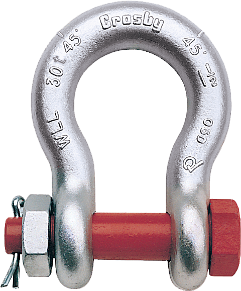 Crosby G2140 Screw Pin Bow Shackle - Crosby Shackle (504x600), Png Download