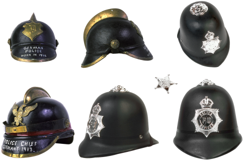 Police,helmet,police Helmet,bobby,german Helmet,english,cockade, - German Police Helmet (500x337), Png Download