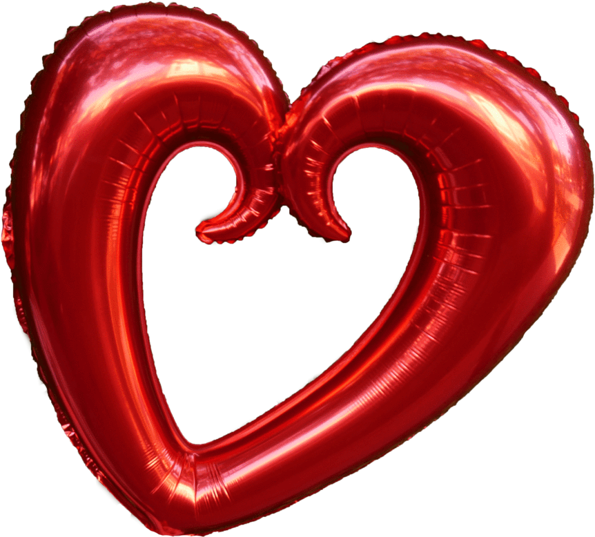 42" Large Heart Balloon - Heart Balloon (1024x945), Png Download