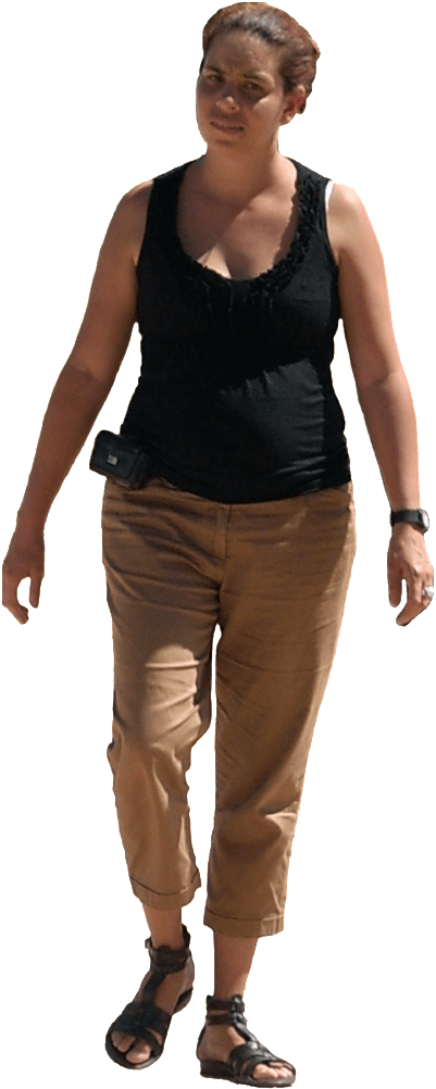 Woman-walking - Girl (425x1024), Png Download