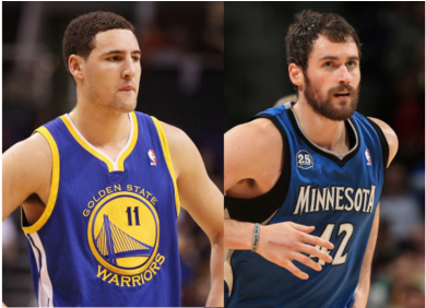 Klay Thompson Trade Kevin Love - Klay Thompson Golden State Warriors Basketball Sport (500x281), Png Download