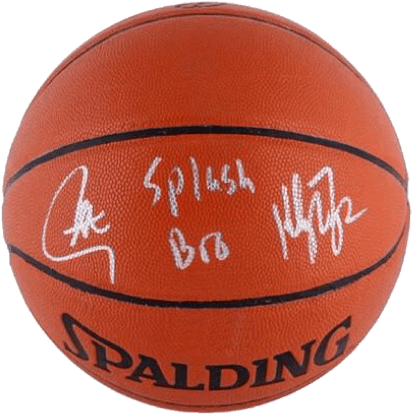 Stephen Curry & Klay Thompson Splash Brothers Nba Authentic - Hakeem Olajuwon Houston Rockets Autographed Nba Indoor (1000x1000), Png Download