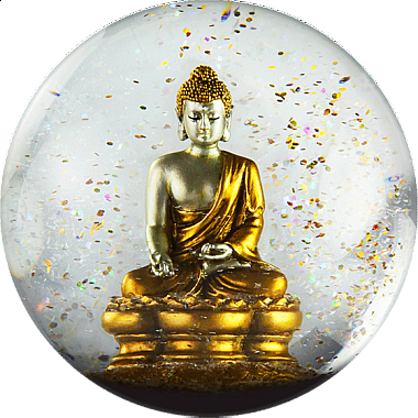 Snowglobes - Coolsnowglobes Gold Buddha Snow Globe (380x380), Png Download
