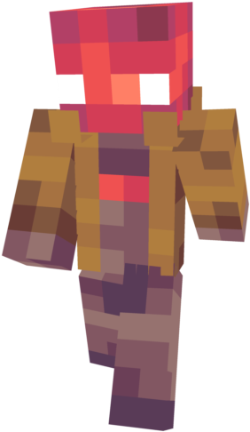 Red Hood From Batman - Minecraft (640x640), Png Download