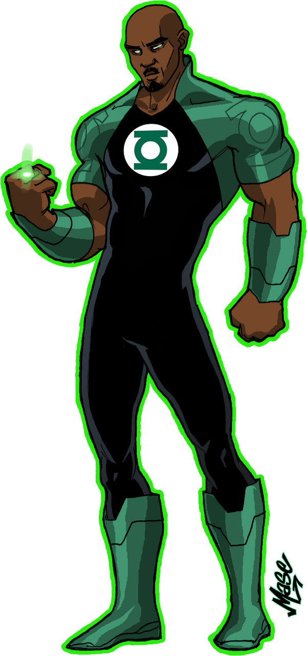 James Mason - John Stewart Green Lantern (600x1282), Png Download