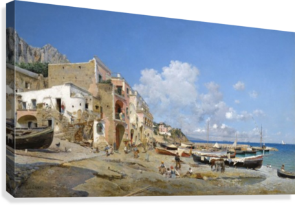 Italian Coast Canvas Print - Federico Del Campo (429x299), Png Download