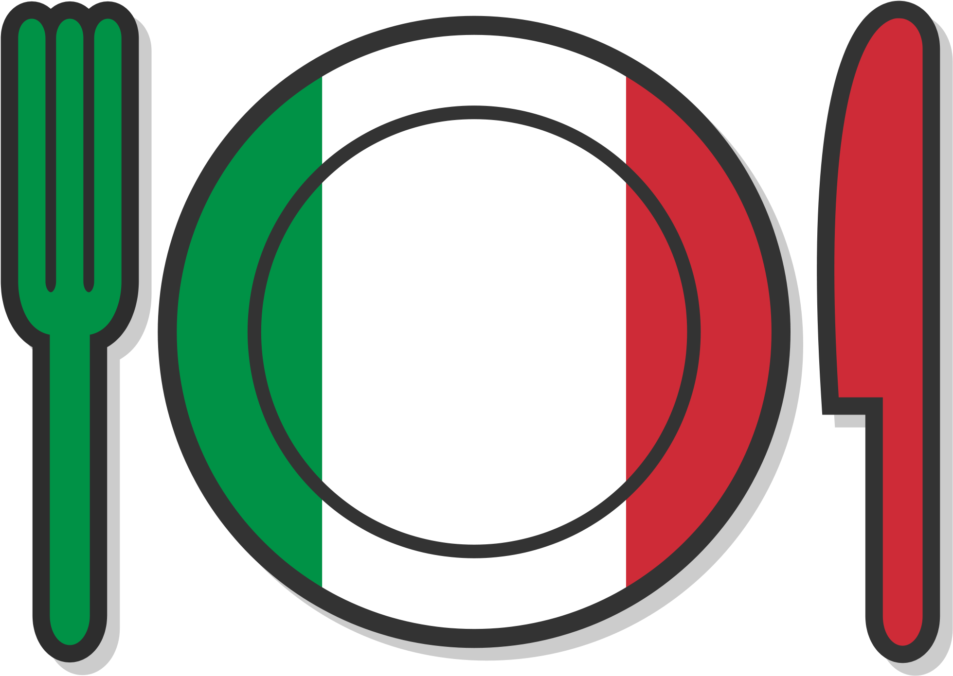 Open - Italian Flag Cooking (2000x1452), Png Download