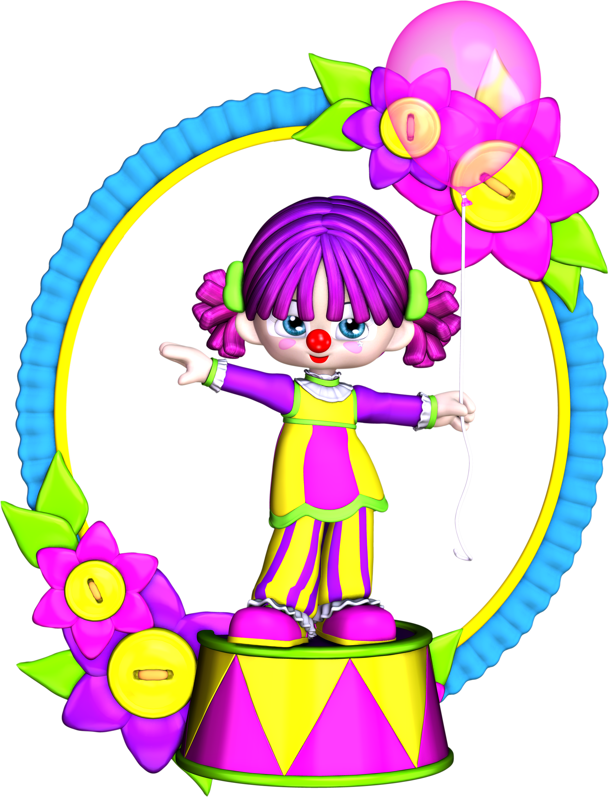 Free Birthday Clown Clipart - Clown Birthday Clipart (2096x2740), Png Download