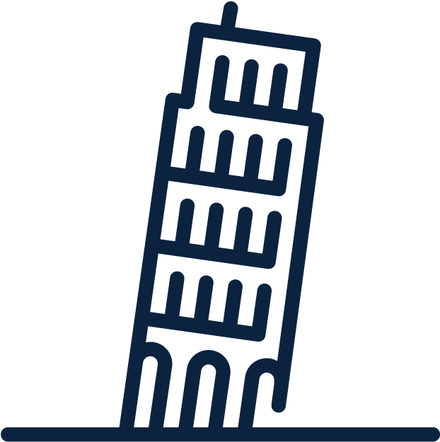 Leaning Tower Of Pisa (834x834), Png Download