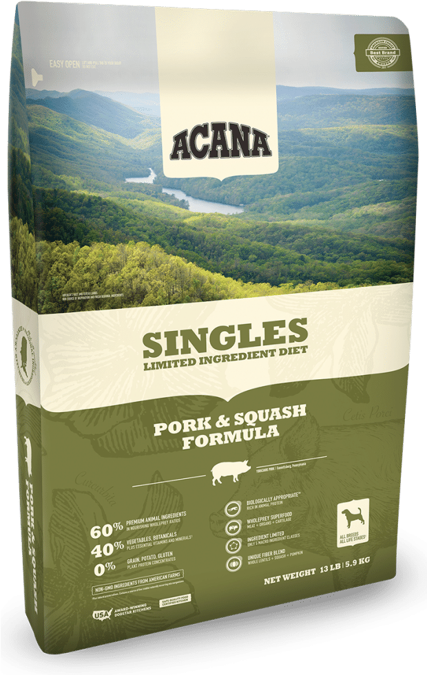 Acana Singles Limited Ingredient Diet Pork And Squash - Acana Dog Food (433x700), Png Download