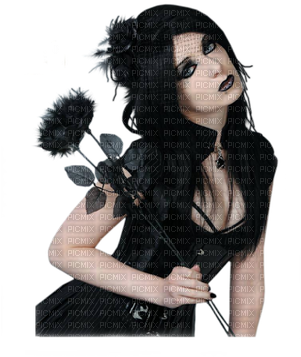 Kaz Creations Woman Femme Gothic Black - Gothic Woman Png (300x400), Png Download