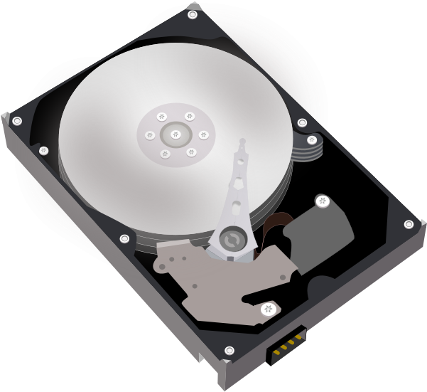Hard Disk Harddisk Hdd Clipart Png (600x564), Png Download
