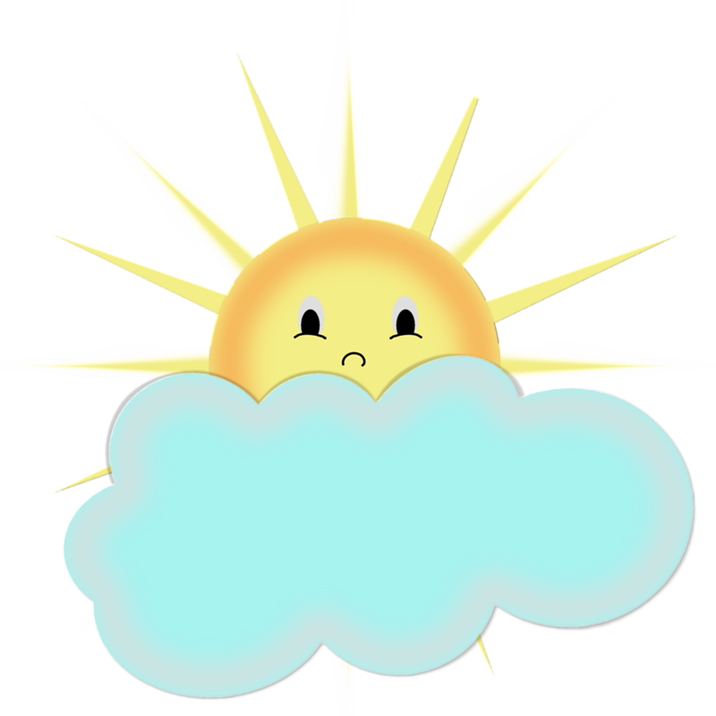 Sun Behind Cloud Modern Clipart - Sol E Nuvem Png (800x800), Png Download