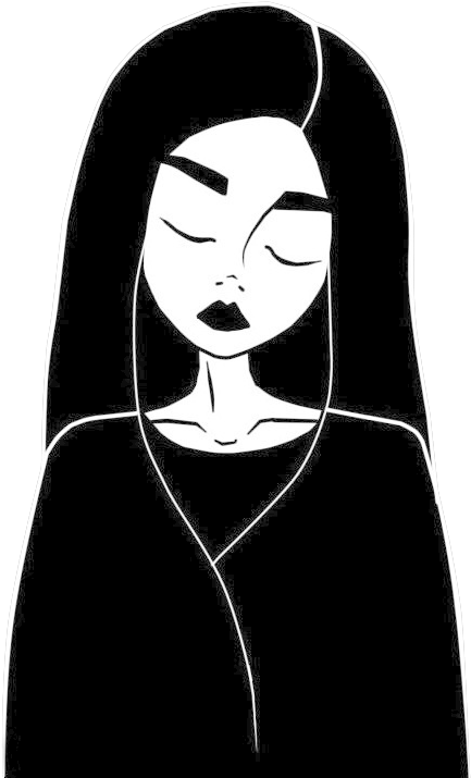 114 Images About Black Png On We Heart It - Черно Белые Рисунки Тамблер (529x714), Png Download