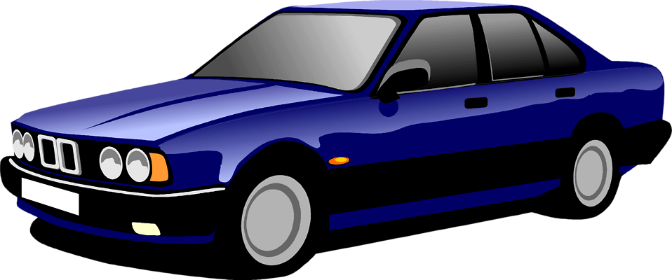 Car Clipart Sedan - Blue Car Clipart (958x400), Png Download