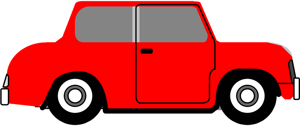 Car Automobile One Door Red Car Car Car Ca - Animated Image Of Car (680x340), Png Download