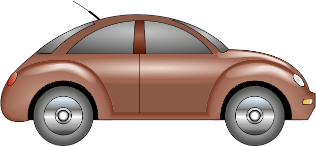 Car Clipart Free Clipart Images - Brown Car Clipart (672x325), Png Download