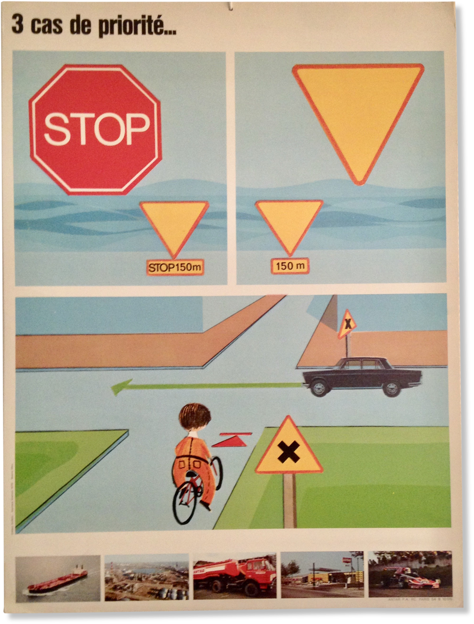 Poster 1970 3 Priority Road Safety School - School (1457x1457), Png Download