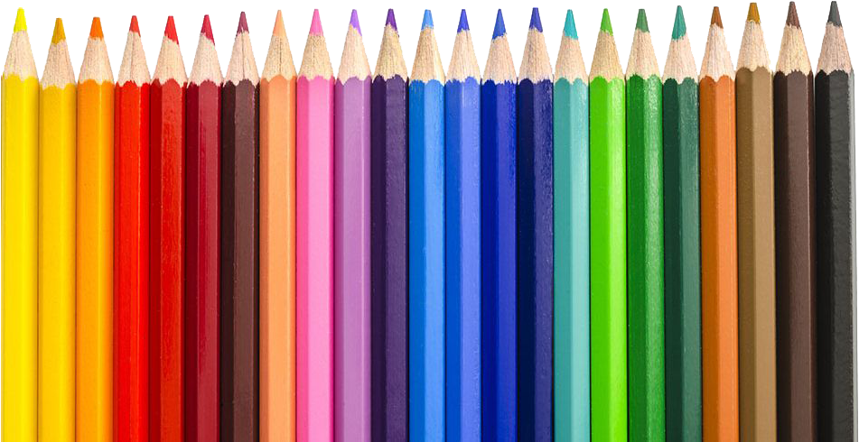 Color Pencil Transparent Png - Colour Order With Pencils (952x594), Png Download