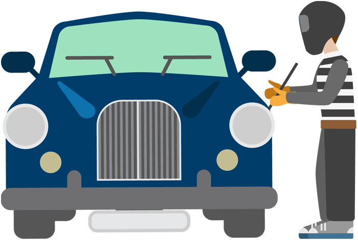 Cartoon Wearing Black Clothes Stealing A Designshop - Stealing A Car Cartoon (700x470), Png Download