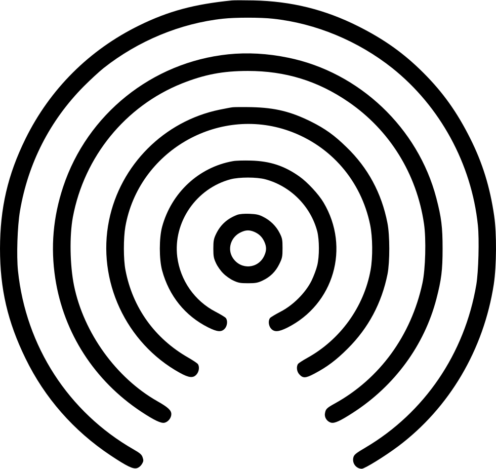 Audio Clipart Signal Wave - Radio Waves Png (980x926), Png Download