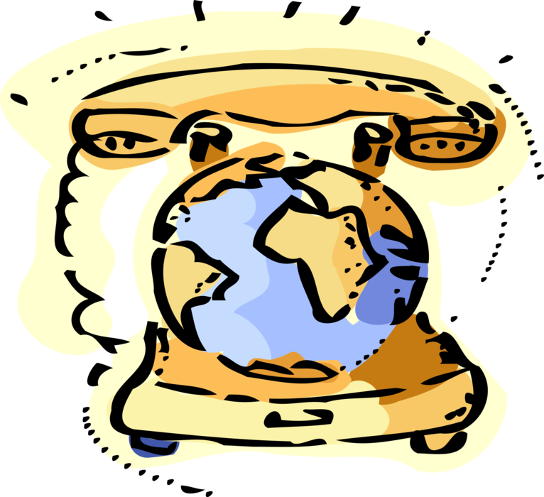Vector Illustration Of Worldwide Telecommunications (766x700), Png Download