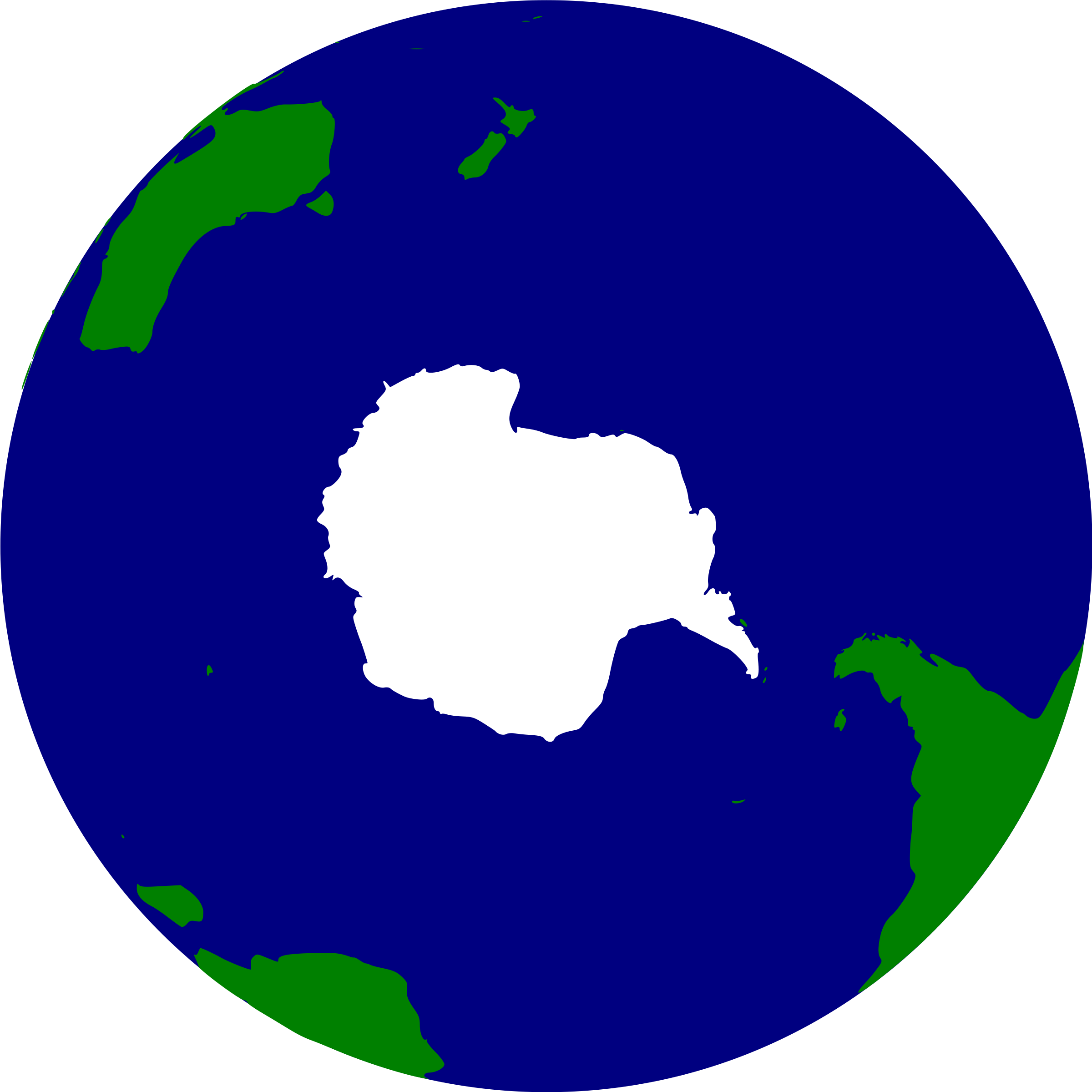 Earth Clipart Vector - Southern Hemisphere Of Earth (500x500), Png Download