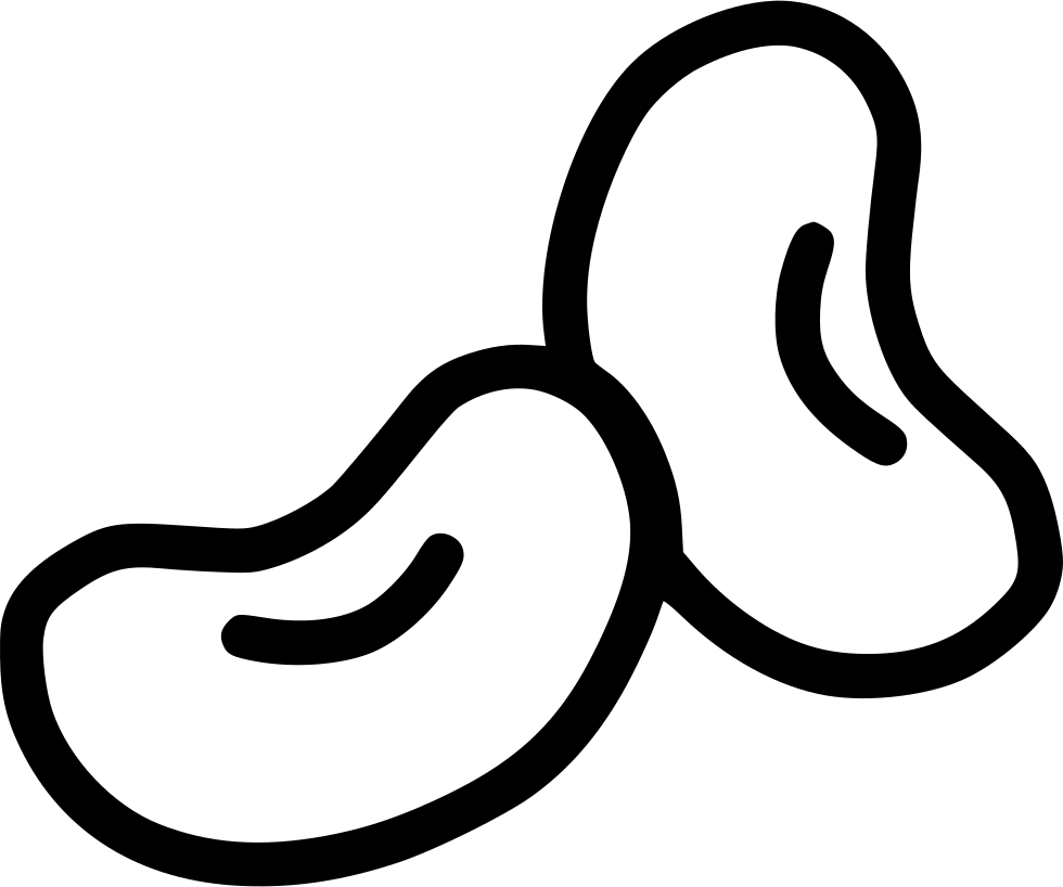 Bean Beans Food Vegetable Comments - Beans In Black And White Png (980x818), Png Download