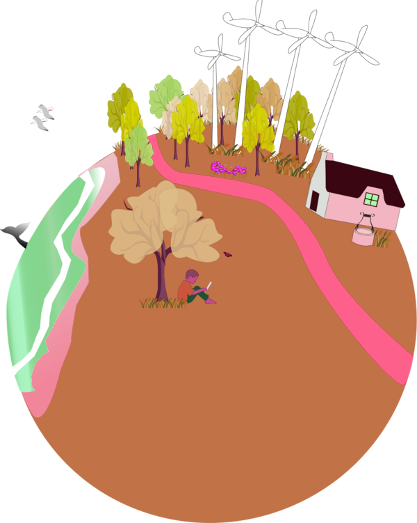 Living Earth Vector Clip Art - Klima Und Vegetationszonen Deckblatt (600x751), Png Download