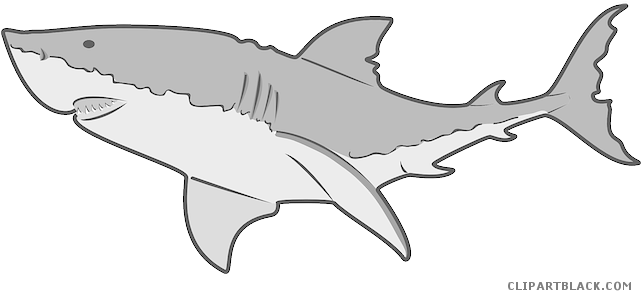 Clip Art Royalty Free Download Grey Shark Clipartblack - Animal Clip Art Shark (640x320), Png Download