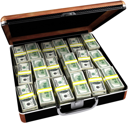 Case Full Of Dollar Png Transparent Image - Dynamic Laws Of Prosperity [book] (500x454), Png Download