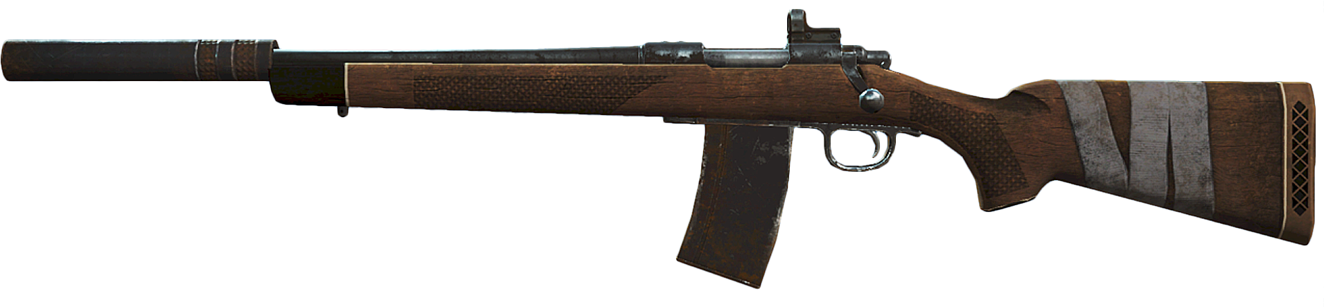 Hunter Vector Gun Drawing Svg Library Library - Fallout 4 Hunting Rifle Real (1958x734), Png Download