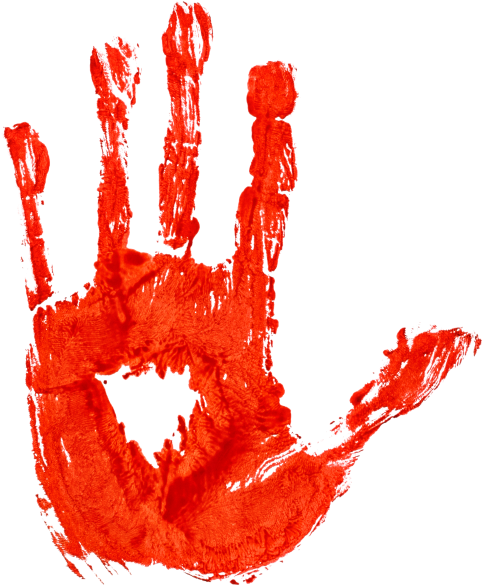 Blood Hand Png - Hand With Blood Png (500x599), Png Download