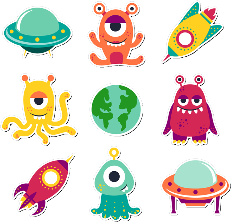 Clip Free Stock Cartoon Clip Art Planet Transprent - Extraterrestres Dibujos (1654x1169), Png Download