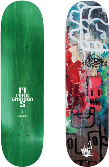 Connected Triptych Skate Deck Set - Mike Shinoda (600x600), Png Download