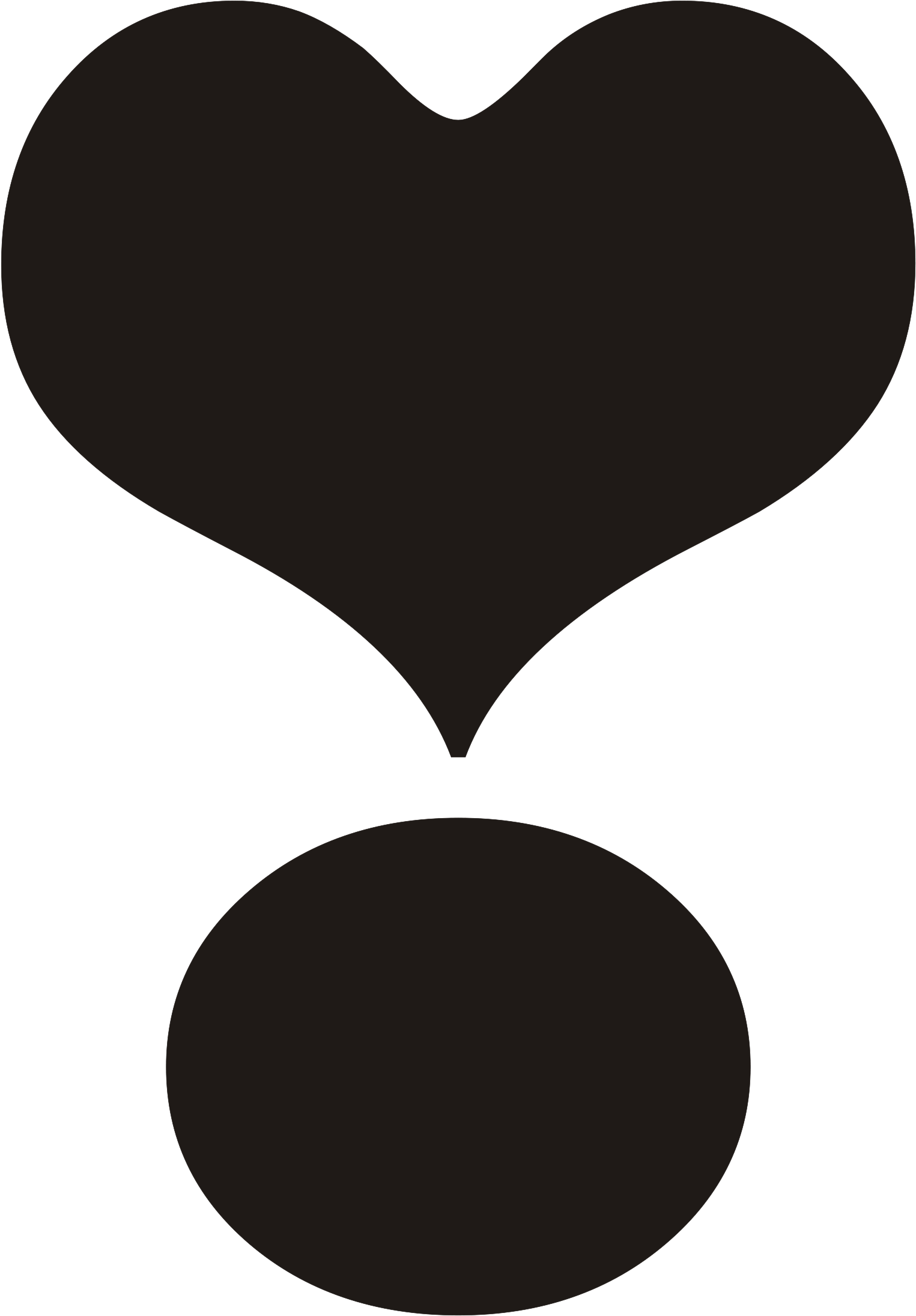Open - Exclamation Point With Black Heart (2000x2588), Png Download