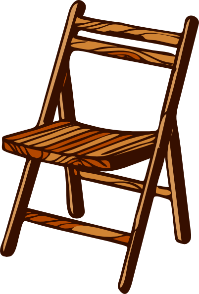 Clip Art Free Library Drawing Wood Wooden Furniture - Wooden Chair Clipart (402x594), Png Download