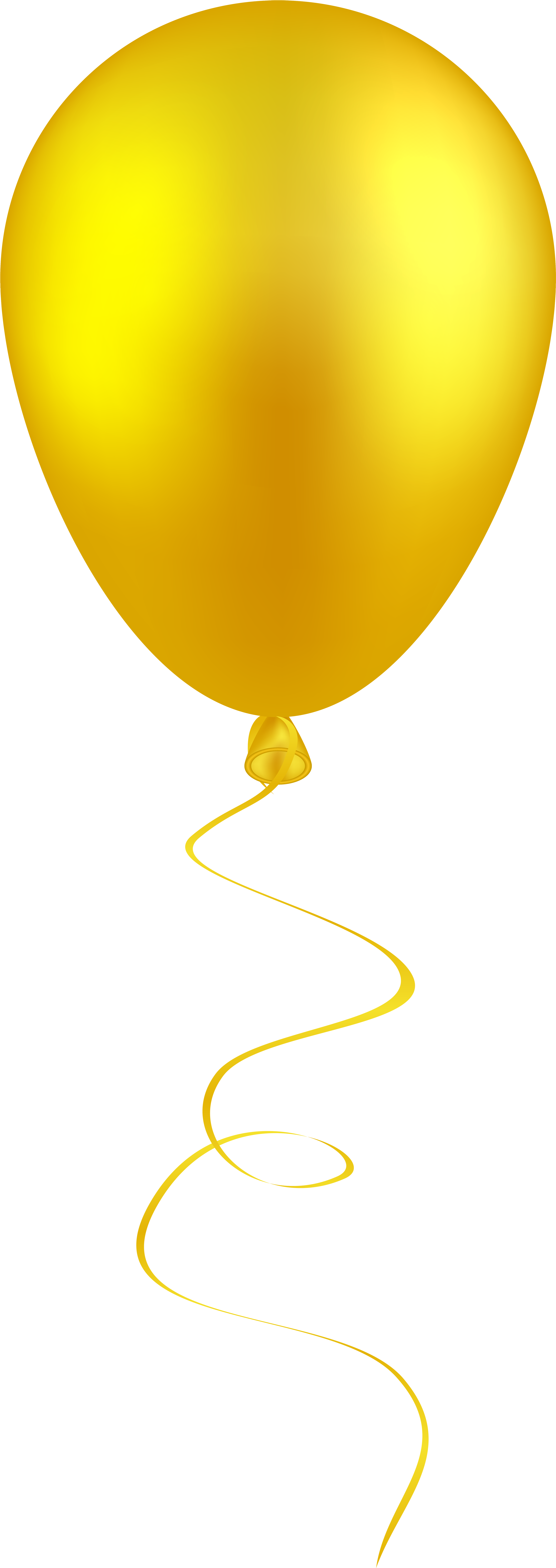 Yellow Balloon Png Clip Art - Yellow Balloon Clipart Png (2837x8000), Png Download