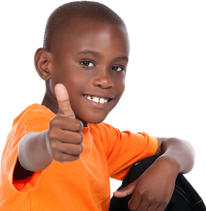Black Kid Thumbs Up Png Image - Black Kid Png (424x434), Png Download