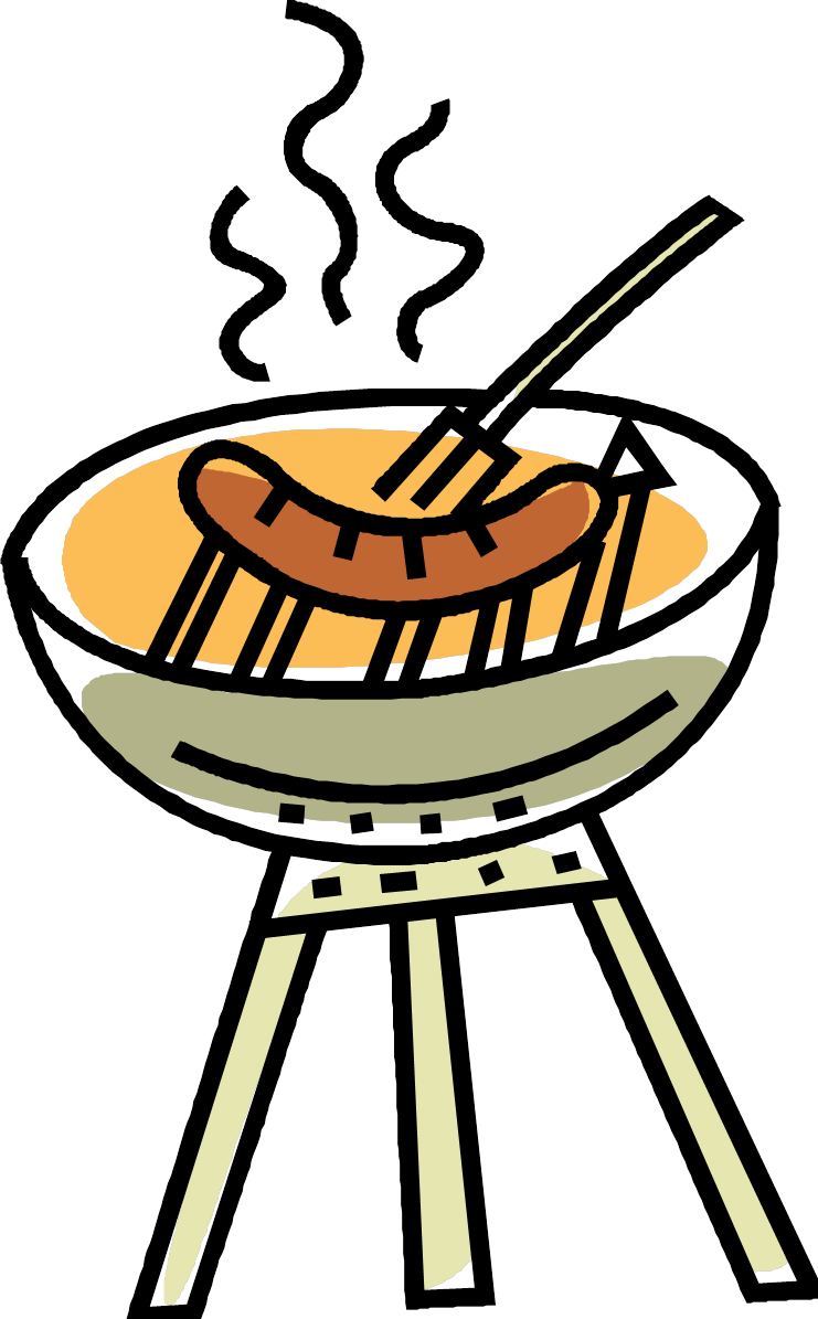 Bbq Png Clipart - Sausage Sizzle Clip Art (741x1195), Png Download