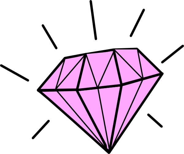 Pink Diamond Clip Art - Shiny Clipart (600x501), Png Download