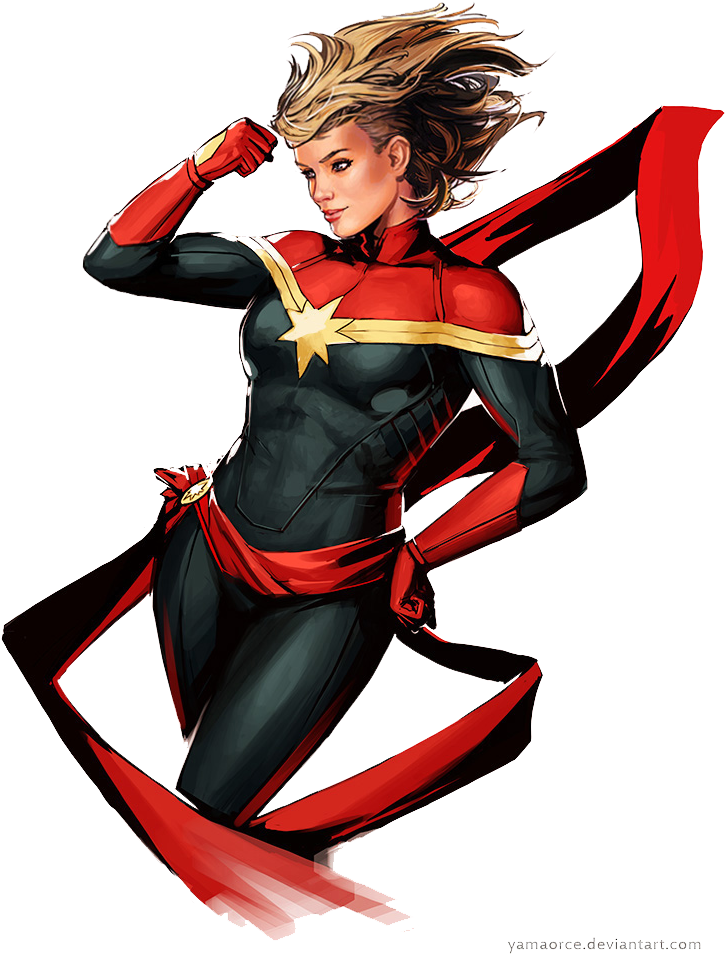 Captain Marvel Png Transparent Image - Captain Marvel No Background (800x1105), Png Download