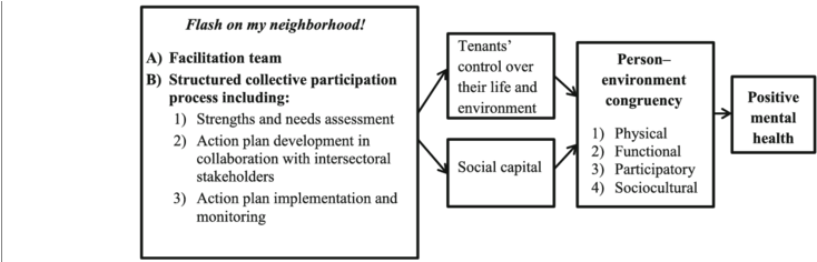 Summary Of The Flash On My Neighborhood Logic Model - Diagram (850x235), Png Download
