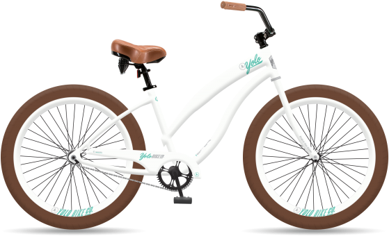 3" Fat Tire Women's Beach Cruiser Bike - Cruiser Bike Fat Tire (600x450), Png Download