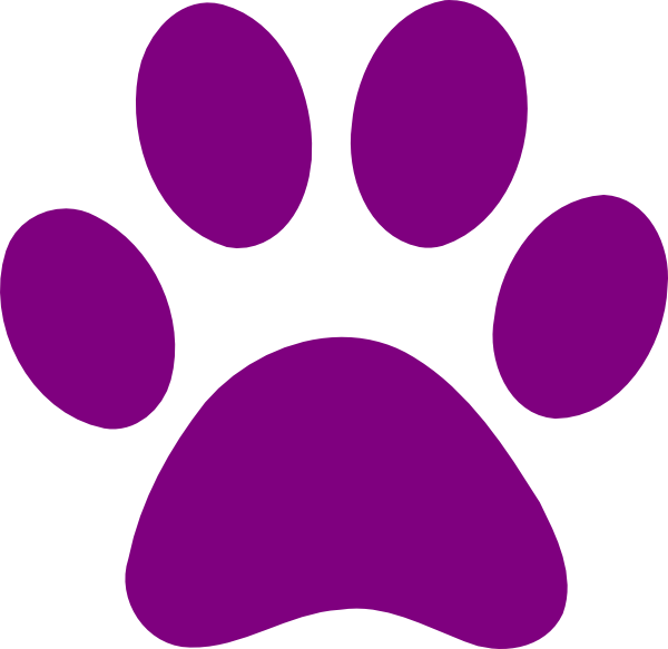 Purple Paw Print (600x583), Png Download