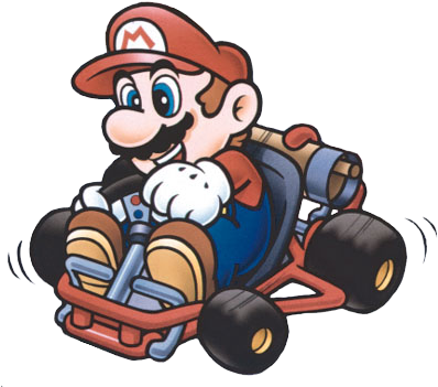 Super Mario Kart Png Pic - Mario Kart Snes Mario (400x358), Png Download